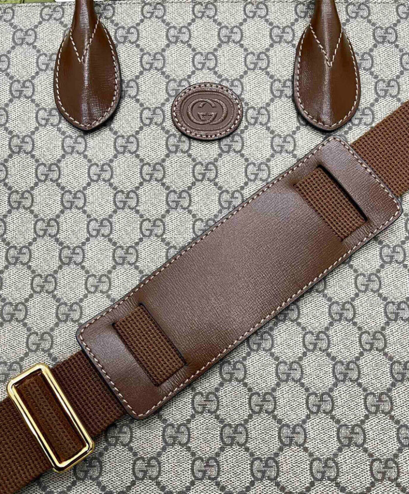 Gucci Medium Tote With Interlocking G 674155 Coffee